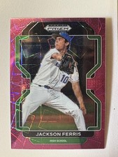 2022 Panini Prizm Draft Picks #PDP47 Jackson Ferris Neon Pink Velocity