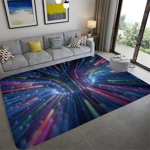 3D Vortex Illusion Carpet Entrance Door Floor Mat Abstract Geometric Optical - Picture 29 of 42