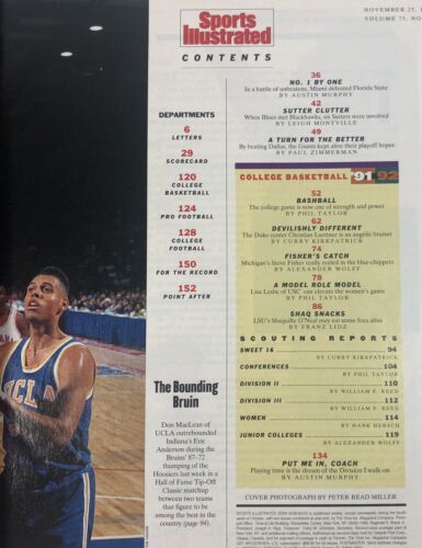 Christian Laettner Signed 1991 Sports Illustrated Magazine Duke Blue NCAA Basket - Picture 4 of 5