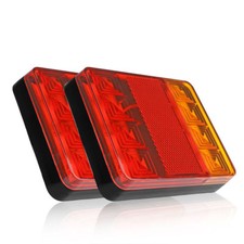 2X 8LED Truck Trailer Taillight Brake Stop Turn Signal Indicator Lights Lamp 12V