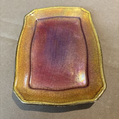 ROYAL WINTON BUTTER DISH VINTAGE UNIQUE MULTI COLORED BOTTOM ONLY - England #U
