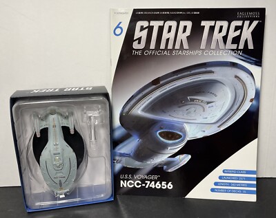 Eaglemoss Star Trek Starships Collection #6 U.S.S. Voyager NCC-74656 W/Magazine