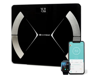 Silvergear Bluetooth Báscula Personal 14 en 1 Análisis Cuerpo Completo IMC Báscula Grasa Corporal