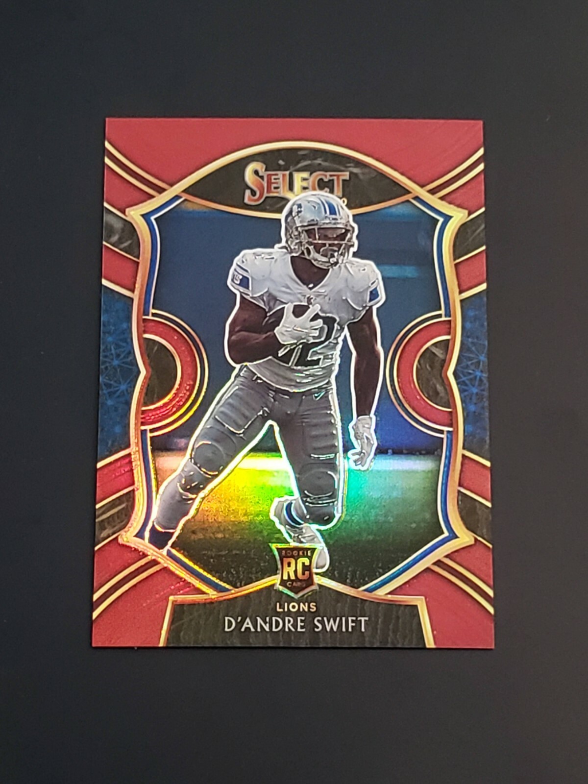 D'Andre Swift RC 2020 Select Football #51 MAROON PRIZM 31/149