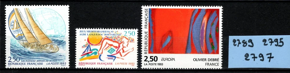 lot timbres france neuf** année 1993 : 2789 2795 2797 - Photo 1/1