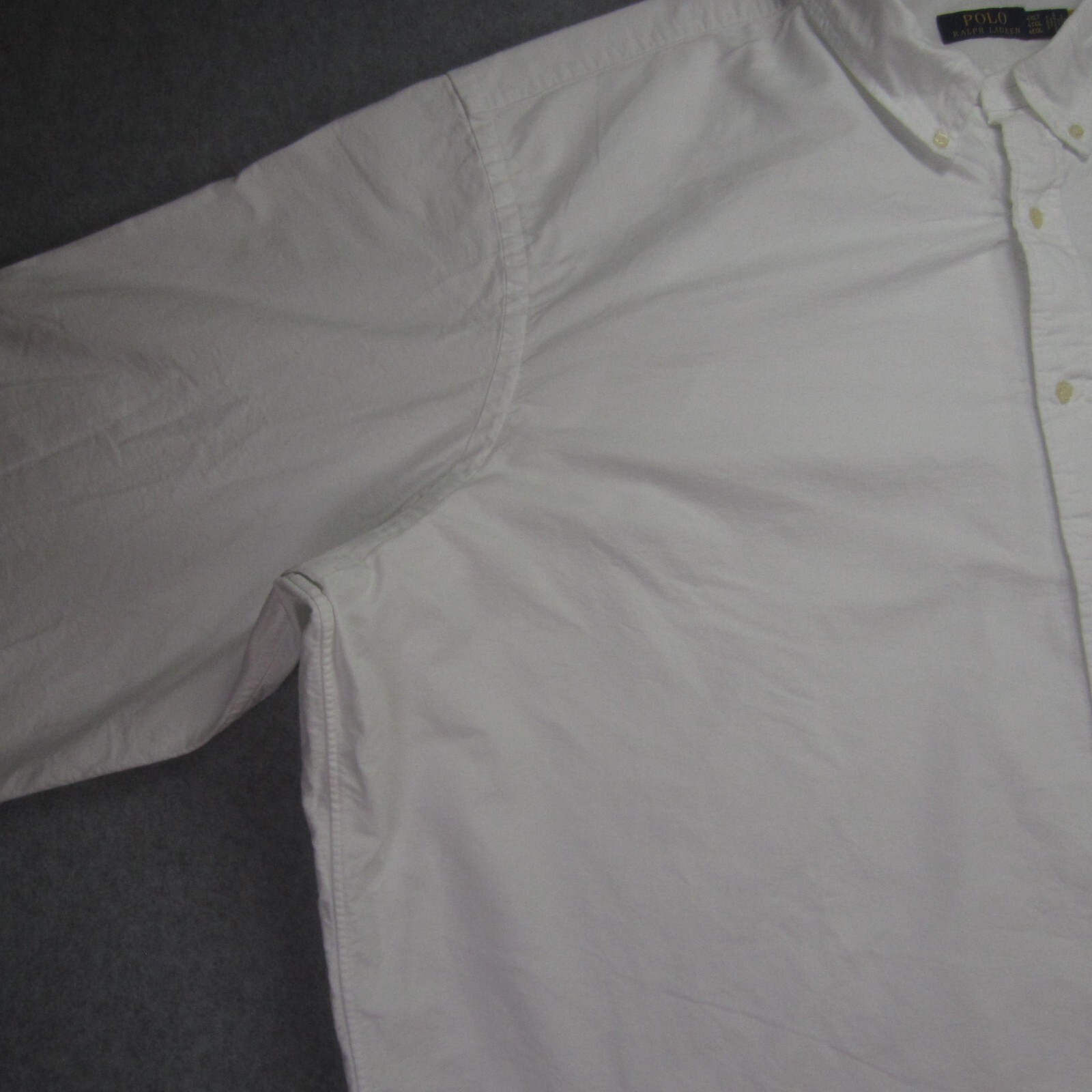 Polo Ralph Lauren camicia uomo 4XLT bianca vestibilità classica pony abbottonata LS preppy