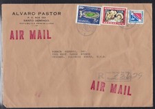 DOMINICAN REP 1973 ALVARO PASTOR ADVERTISING REGISTERED COVER #23629 TO USA