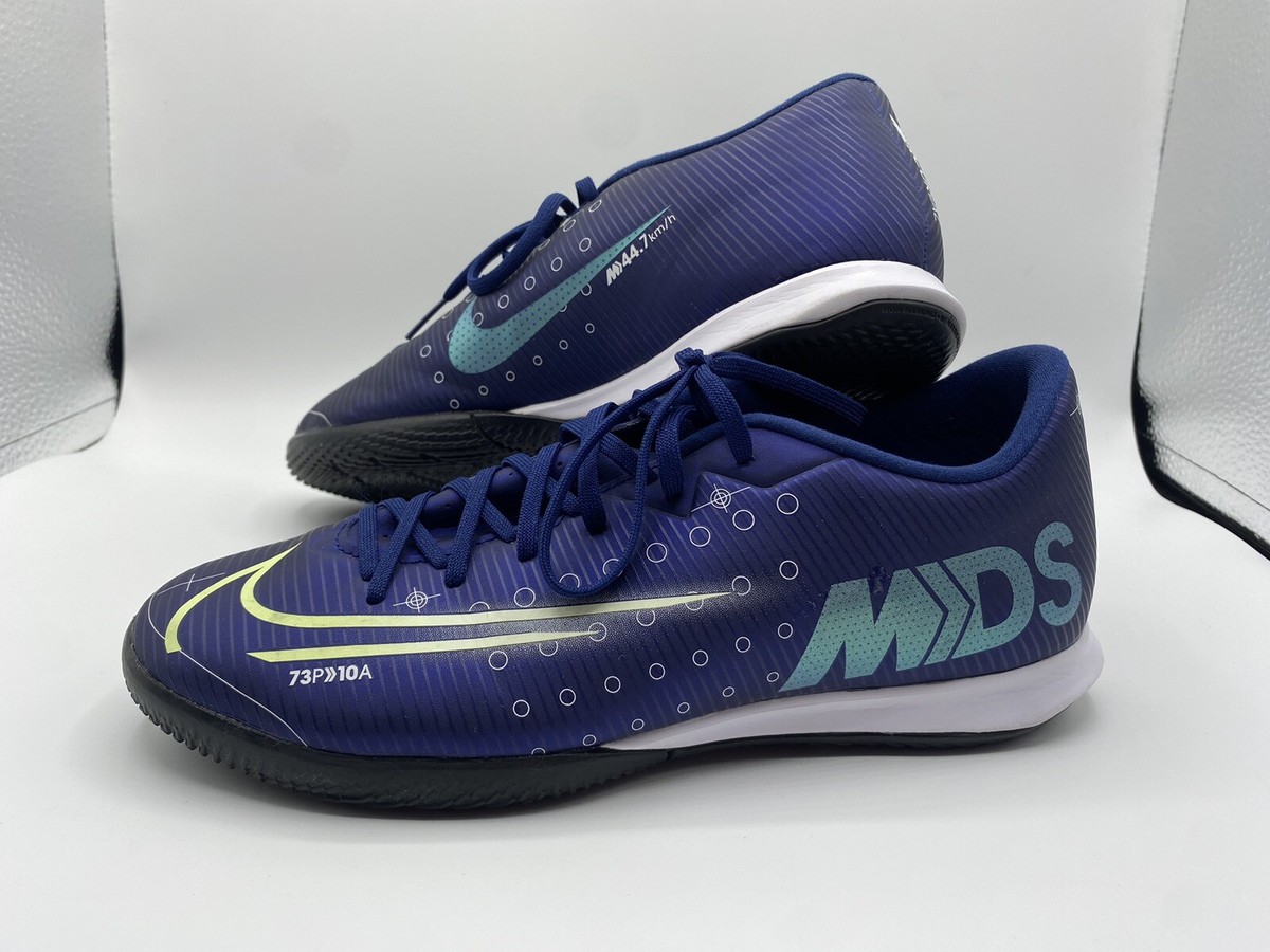 Nike Vapor 13 Academy MDS IC Unisex Soccer Shoes Blue Volt White