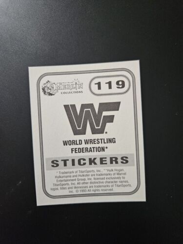 Pack Fresh 1993 Hologram WWF Macho Man Merlin WWE Wrestling Sticker Card - Picture 2 of 2