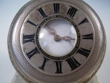 Antike schöne 800 Silber Tula Silber Sprungdeckel vorn Taschenuhr vor 1945
