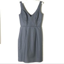J. Crew Karlie Dress Charcoal Gray Sleeveless Short Bridesmaid Size 4 Classic