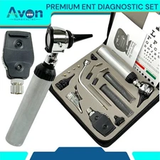 ORIGINAL Professional 2.5V ENT Diagnostic OTOSCOPE Set,Ophthalmoscope, Otoscope