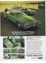 1973 Ford Ltd Station Wagon Calvert Extra Soft Whiskey Vintage Print Ads