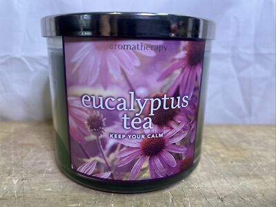 EUCALYPTUS TEA Aromatherapy Bath Body Works 14.5 Ounce Candle New.