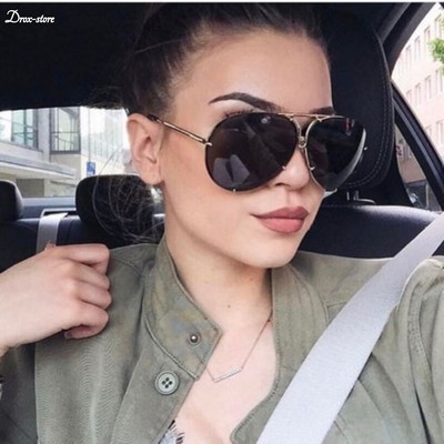 black square aviator sunglasses