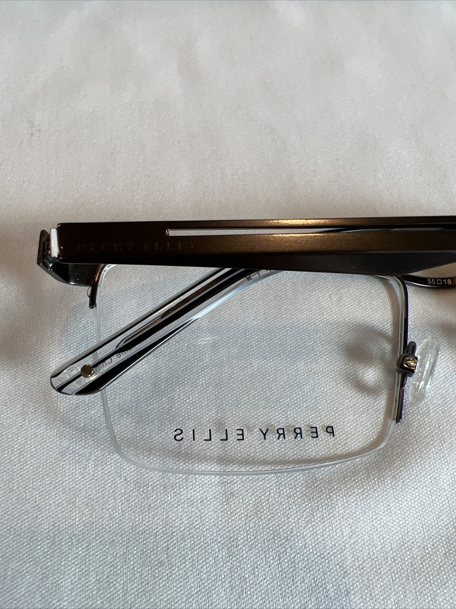 Perry Ellis Eyeglasses PE965-3 Designer Frames Only  Brown 55-18-140 PERRY ELLIS FRAMES ONLY EYEGLASSES PE 318-1 BROWN 54-18-140  main image 2