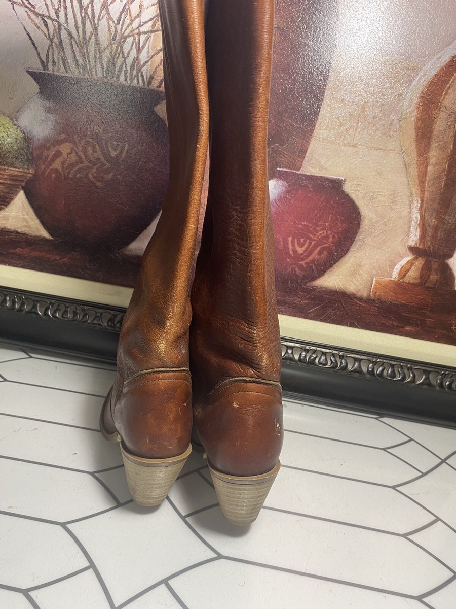 Frye American Classics Marron Leather Western Cowboy Boots  display picture 1