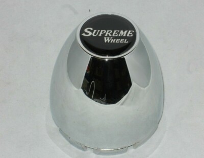 1 - SUPREME 3-¼'' DIAMETER BORE 98-1163 DOME BULLET WHEEL RIM CHROME CENTER CAP