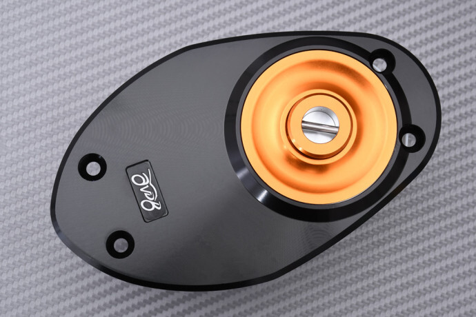 Bouchon de réservoir en aluminium CNC orange pour Ducati 749 Dark avec clé