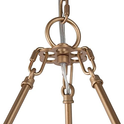 classy leaves Gold Chandeliers for Dining Room 6Light Wagon Wheel