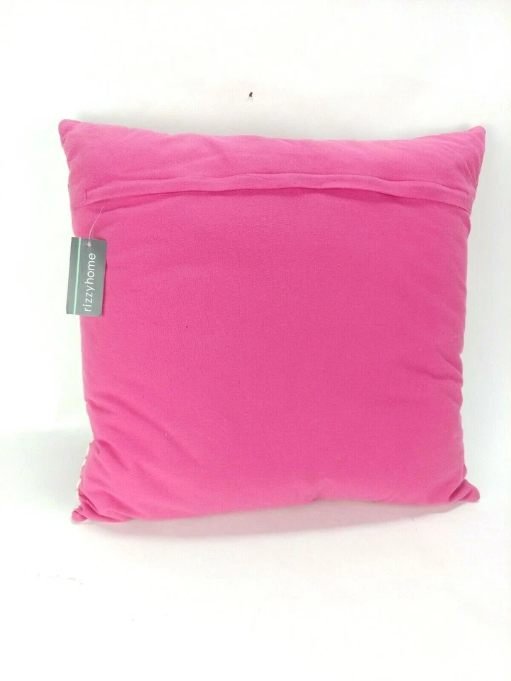 Rizzy Home Cotton 22-inch Throw Pillow Natural 22" x 22" - Image 4 of 4