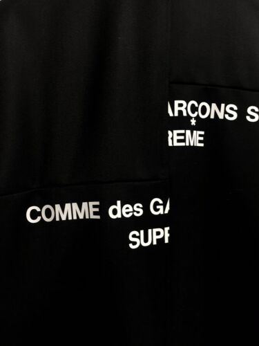 SUPREME COMME DES GARCONS Shirt Wool Overcoat (M) Split Box Logo 