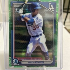 2024 Bowman - Chrome Prospects Lunar Glow Refractor #BCP-106 Jaron Elkins (RC)