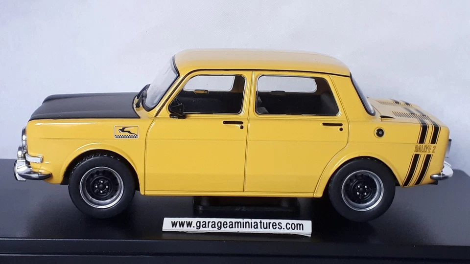SIMCA 1000 RALLYE 2 1970 WHITEBOX REF 124153  ECHELLE AU 1/24 EME COLLECTION - Photo 3/4
