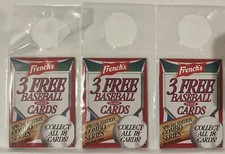 (3) 1992 French's Baseball Combo Series 3 Baseball Cards Per Pack Factory SEALED