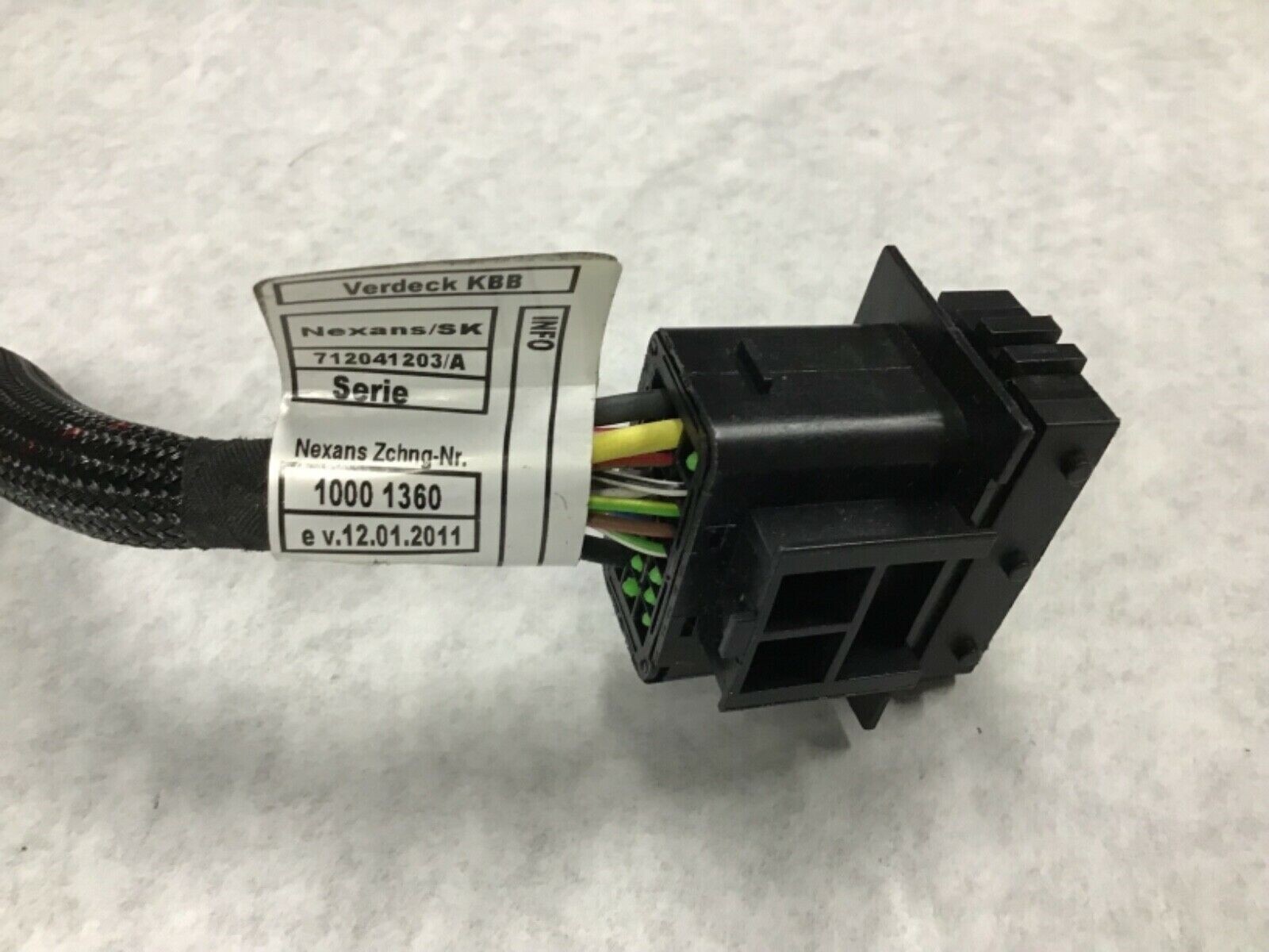 Maserati GranTurismo Gran Cabrio Convertible Top Wiring Harness 2015 712041203/a