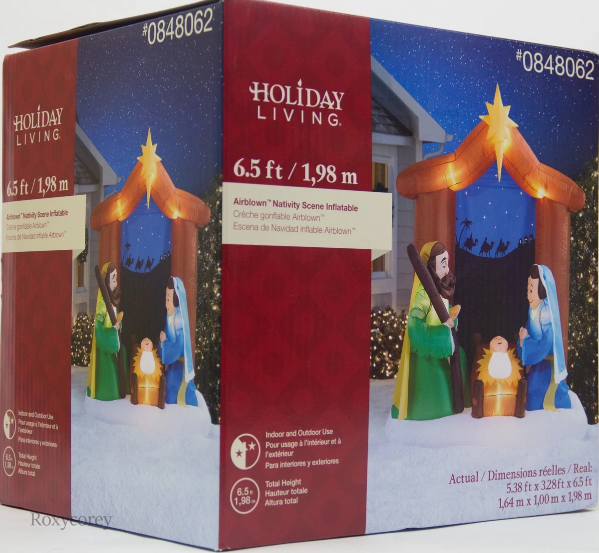 Gemmy 6.5 Ft Airblown Lighted Christmas Nativity Scene Inflatable