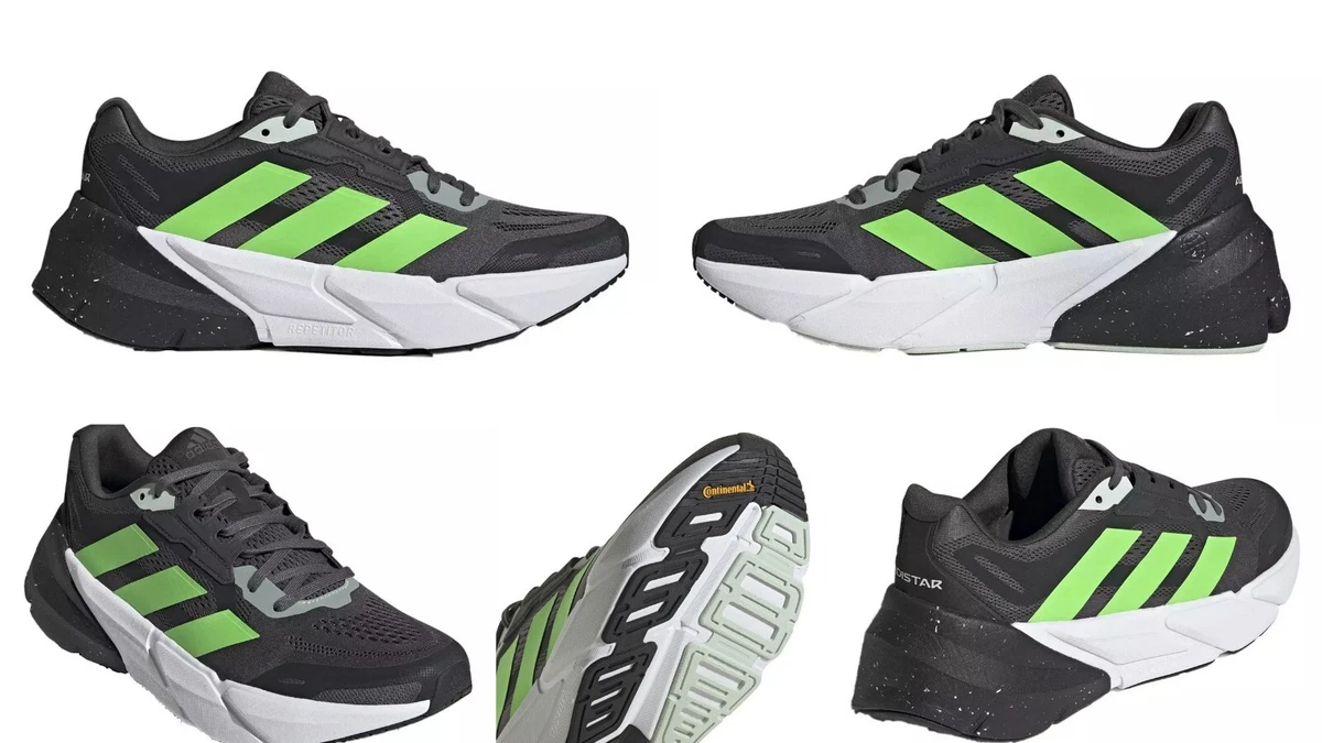 new ADIDAS men s 130 running shoes ADISTAR M 1 black neon size 11