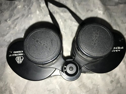 VINTAGE Rare ASAHI PENTAX 7x35 WIDE FIELD Black BINOCULARS 11 Degree HUNTING EUC - Picture 4 of 16