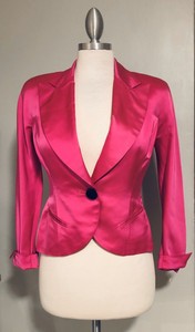 hot pink satin blazer
