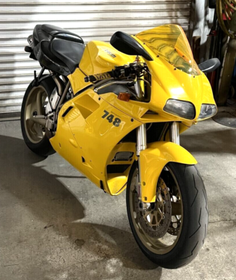 YELLOW FLUO RACING DOUBLE BUBBLE SCREEN DUCATI 748 (95-02
