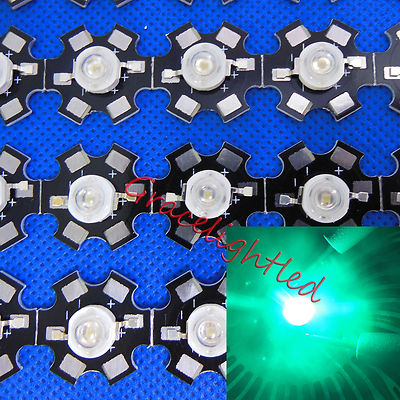 10pcs 3W Cyan High Power LED lamp Bead 490nm -495nm with 20mm star base ...
