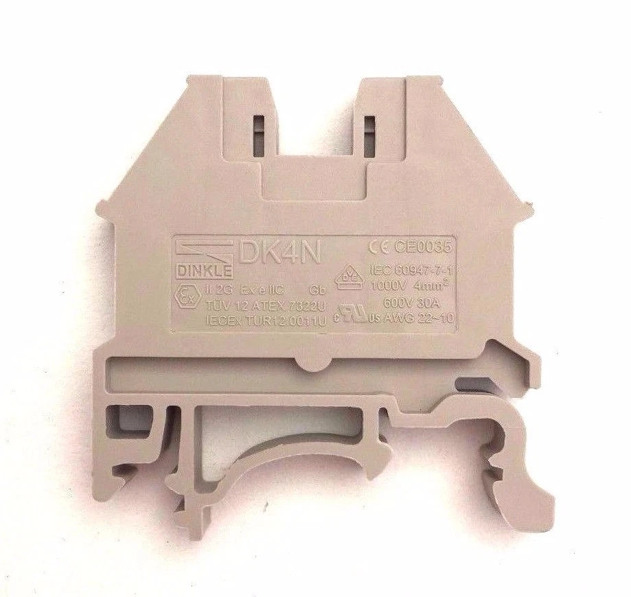DIN Rail Terminal Blocks 100 Quantity DK2.5N Dinkle 12 AWG Gauge 20A 600V - Image 2 of 3