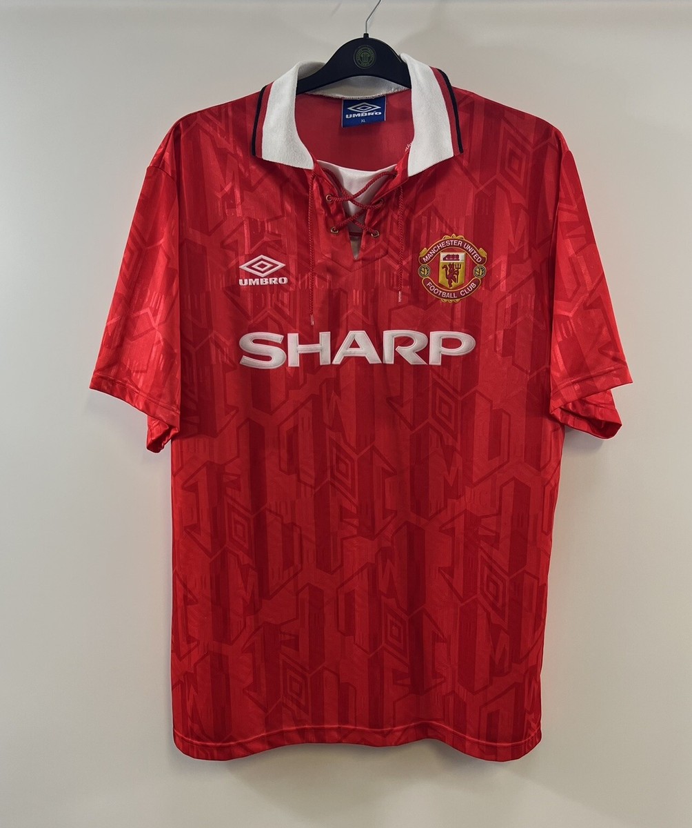 Manchester United Home Football Shirt 1992/94 Adults XL Umbro A259 Manchester United Home Football Shirt 1992/94 Adults XL Umbro A259