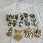 VINTAGE MISC LOT OF 15 WW2 ? ERA US NAVY  & OTHERS MILITARY PINS & EMBLEMS