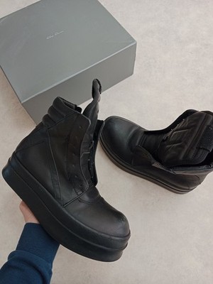 Rick Owens High Schuhe Schwarz Mega Bumper Größe 47