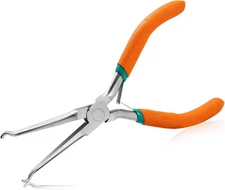 SPEEDWOX 5.5 Inches Hose Grip Pliers Ring Nose O-Shape Silver, Orange 