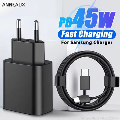 45w USB-C Schnellladegerät Für Samsung S25 S23 S22 Ultra S24+ S23+ Ladekabel