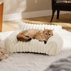 Pet Dog Bed Cat Warm Plush Sofa For All Seasons Washable & Non-Slip M