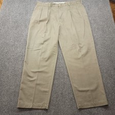 Vintage Polo Ralph Lauren Andrew Pant Men 42x30 Sage Green Pleated Cotton Chinos