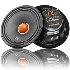 Alphasonik 6.5" Midrange Speakers Low Profile 1200W 4 Ohm Venum Series VNM654