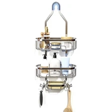 Bath Rack Metal Hanging Shower Caddy Organizer Shelf Rustproof Shower Rack Stand