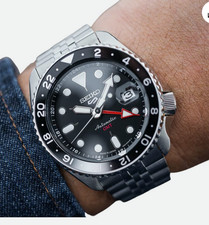 Seiko 5 Five Sports SSK001 J1 GMT Automatic Watch Black Dial Made Japan 6