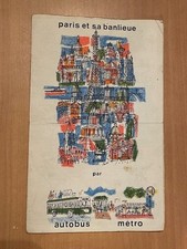 Plan RATP métro autobus vintage année 1969