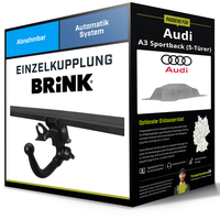 Abnehmbare AnhäNgerkupplung FüR Audi A3 Sportback (5-TüRer) 16- Typ 8V Brink NEU