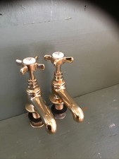 Refurbished, Brass Basin taps in great condition ready to fit ￼￼